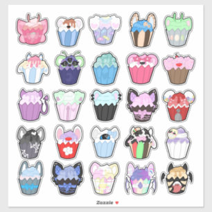 Adorable Variety Pack von Cupcake Stickers Aufkleber