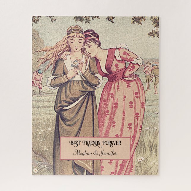 Adorable Viktorianisch Friends Personalisiert Best Puzzle (Vertikal)