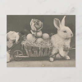 Adorable Vintag Osterkaninchen Feiertagspostkarte