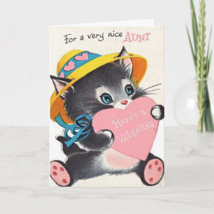 Adorable Vintag Valentinstag Card für Tante Feiertagskarte