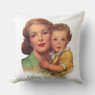 Adorable Vintage Geschenke für den Muttertag Kissen