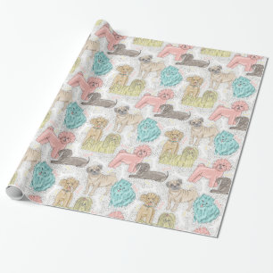 Adorable Vintage Hunde für Hundefreunde Geschenkpapier