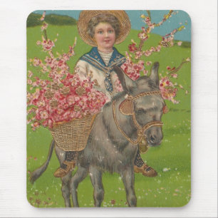 Adorable Vintage Postkarte Mousepad