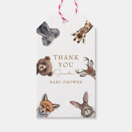 Adorable Waldtiere Babyduschfavoriten Geschenkanhänger