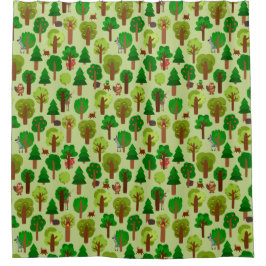 Adorable Waldtiere Duschvorhang