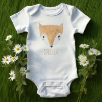 Adorable Watercolor Baby Fox