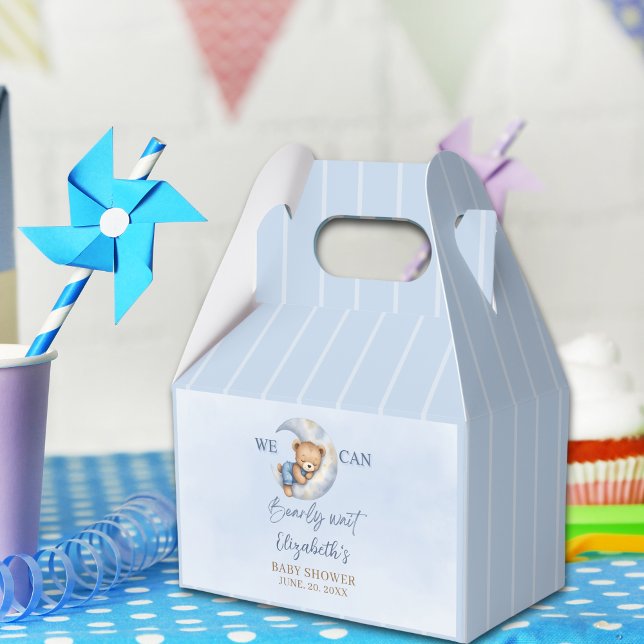 Adorable Watercolor Bear Baby Shower party Geschenkschachtel (Von Creator hochgeladen)