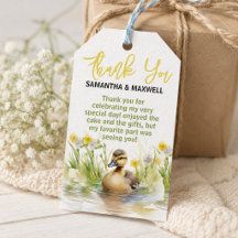 Adorable Watercolor Duck Baby Boy Dusche