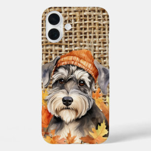ADORABLE WATERCOLOR FALL SCHNAUZER HUNDE-GESICHT iPhone 16 PLUS HÜLLE