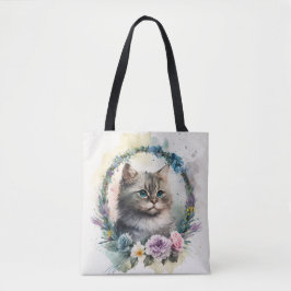 ADORABLE WATERCOLOR GRAU TABBY KITTEN BLUME