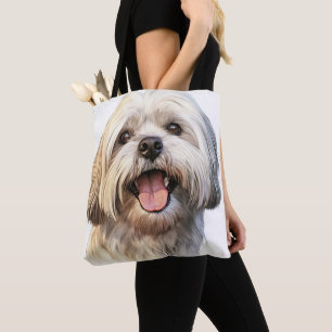ADORABLE WATERCOLOR LHASA APSO HUND