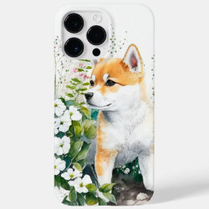 ADORABLE WATERCOLOR RED WHITE SHIBA INU PUPPY Case-Mate iPhone 14 PRO MAX HÜLLE