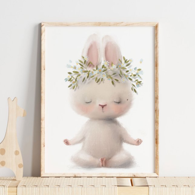 Adorable Watercolor Sonnige Meditation | Wall Prin Poster (Von Creator hochgeladen)
