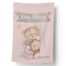 Adorable Watercolor Teddy Bear Baby Dusche