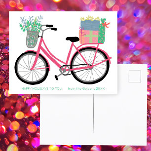 Adorable Weihnachten Fahrrad Geschenke CUSTOM Urla Postkarte