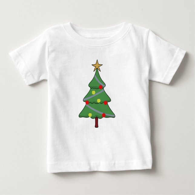 Adorable Weihnachtsbaum Baby T-shirt (Vorderseite)