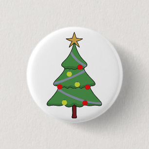 Adorable Weihnachtsbaum Button