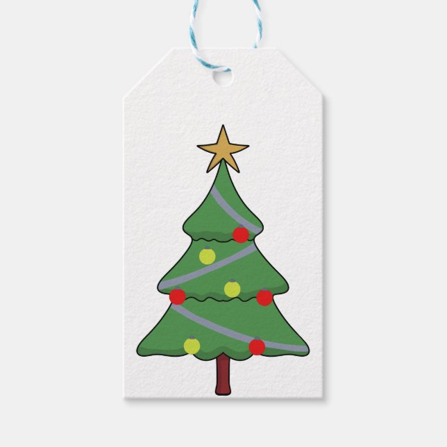 Adorable Weihnachtsbaum Geschenkanhänger (Vorderseite)