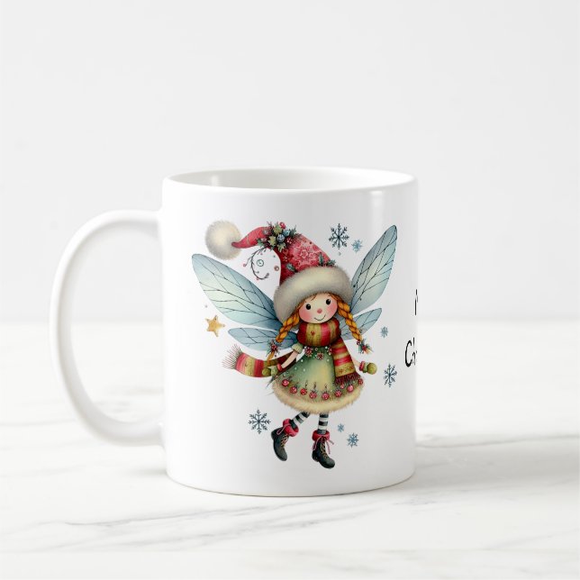 Adorable Weihnachtsfeier in Santa Cap Kaffeetasse (Links)
