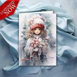 Adorable Weihnachtsgebäck mit Teddy Bear Karte