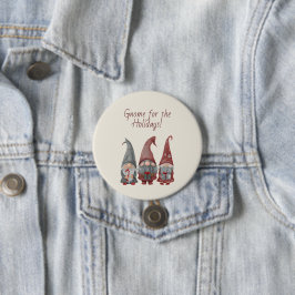 Adorable Weihnachtsgnomen mit Holiday Cheer Button