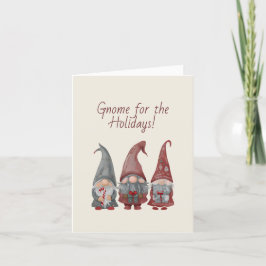 Adorable Weihnachtsgnomen mit Holiday Cheer Card Feiertagskarte
