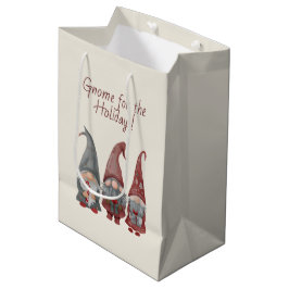 Adorable Weihnachtsgnomen mit Holiday Cheer Mittlere Geschenktüte