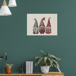 Adorable Weihnachtsgnomen mit Holiday Cheer Poster