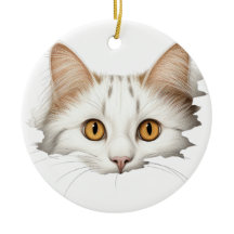 ADORABLE WEISSE KITTY CAT-GESICHT