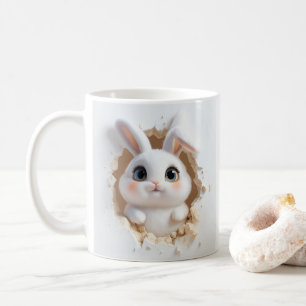 Adorable, weiße Sonne entsteht aus dem Jagdloch Kaffeetasse