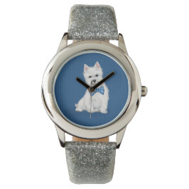 Adorable West Highland White Terrier Glitzer Watch Armbanduhr