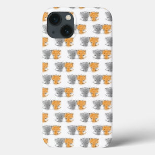 Adorable Whimsical Kittens Orange und Grau Case-Mate iPhone Hülle