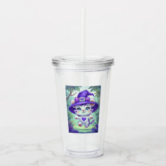 Adorable White Tiger Witze Tumbler Acryltrinkbecher