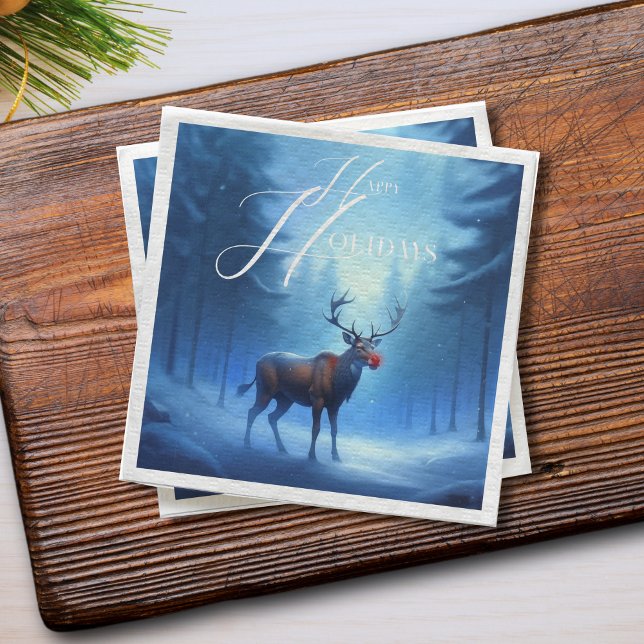Adorable Winter Wonderland Happy Holdays Serviette (Von Creator hochgeladen)