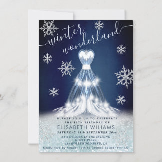 Adorable Winter Wunderland Kleid süß 16 Einladung