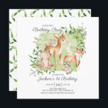 Adorable Woodland Friends Boys1 zum Geburtstag Einladung<br><div class="desc">Super niedliche Waldfreunde im Wasserfarbenwald Geburtstagsfeier mit dem süßesten Hirsch,  Eichhörnchen,  Fuchs,  Hasen,  Raccoon & Bär. Kann auch für den 2.,  3. und 4. Geburtstag genutzt werden.</div>