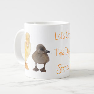 Adorable Yellow and Gray Ducklings Fotografie Jumbo-Tasse