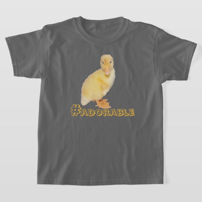 Adorable Yellow Duckling Fotografie T-Shirt (Ablage )