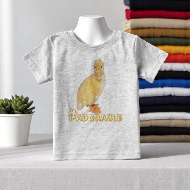 Adorable Yellow Ducklings Fotografie Baby T-shirt (kids tee shirt front with template text)