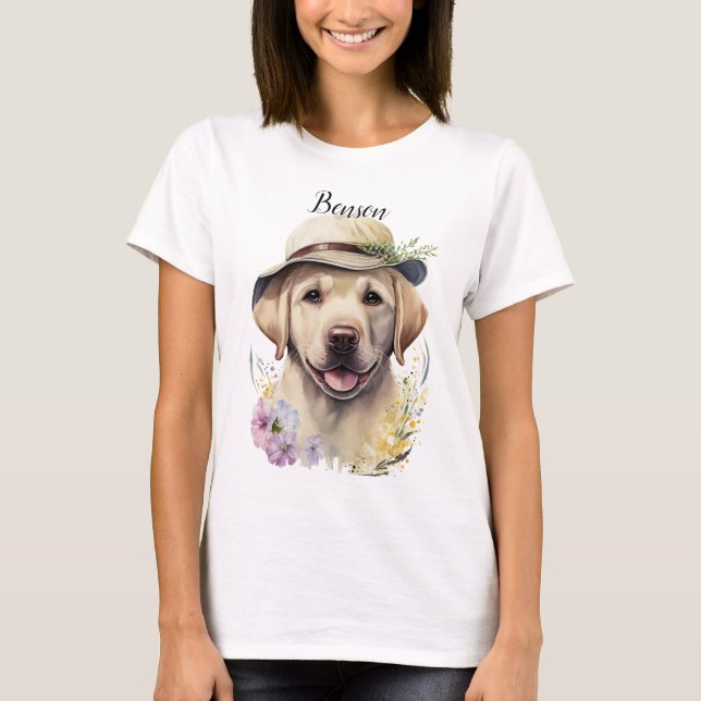 ADORABLE YELLOW LABRADOR RETRIEVER PUPPER T-Shirt (Vorderseite)