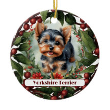 Adorable Yorkie, Personalisierte Weihnachten