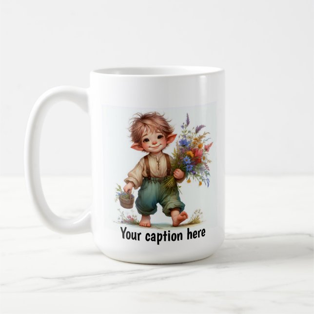 Adorable Young Munchkin in Vintager Kleidung Kaffeetasse (Links)