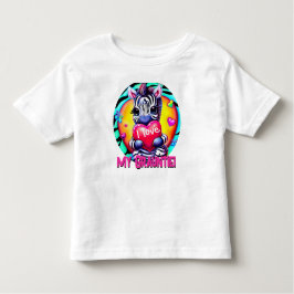 Adorable Zebra "I Liebe my grauntie" Kleinkind T-shirt