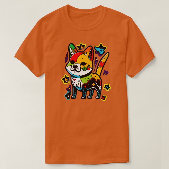 Adorable Zombie Shiba Inu Toon für Hund und SciFi T-Shirt (Design vorne)