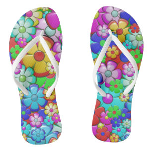 Adorables Bohemische Hippie-Blume Flip Flops