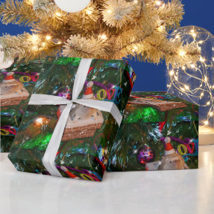 Adorables Christmas Igel auf einem Baum Geschenkpapier