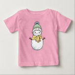 Adorables Christmas Snowman Baby T-shirt<br><div class="desc">Süße kleine Cartoon Schneemann-Bild auf einem T - Shirt. Ideal für ein Baby zu Weihnachten.</div>