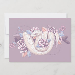 Adorables Custom Reptiles Schlange ummantelt auf Z Feiertagskarte