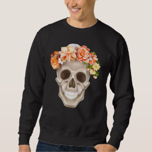 Adorables Day of the Dead Skull Calavara Blume Sweatshirt