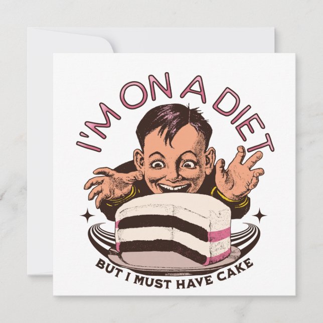 Adorables Funny, dass ich auf Diät bin, aber ich m (Vorderseite)